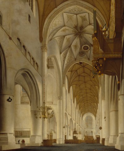 El interior de la iglesia de San Bavón, Haarlem (la Grote Kerk) de Pieter Janszoon Saenredam